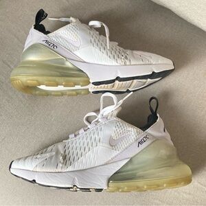 👟 Nike Air Max 270 White Women’s 8 (6.5Y) Mesh Running Sneakers